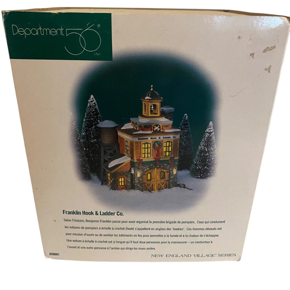 Dept 56‎ New England Village Franklin Hook & Ladder Heritage Christmas House